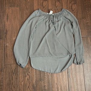 Blue and white top very nice print detail high quality